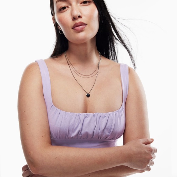 Aritzia Wilfred free black orbit tank. BNWT - Picture 3 of 5